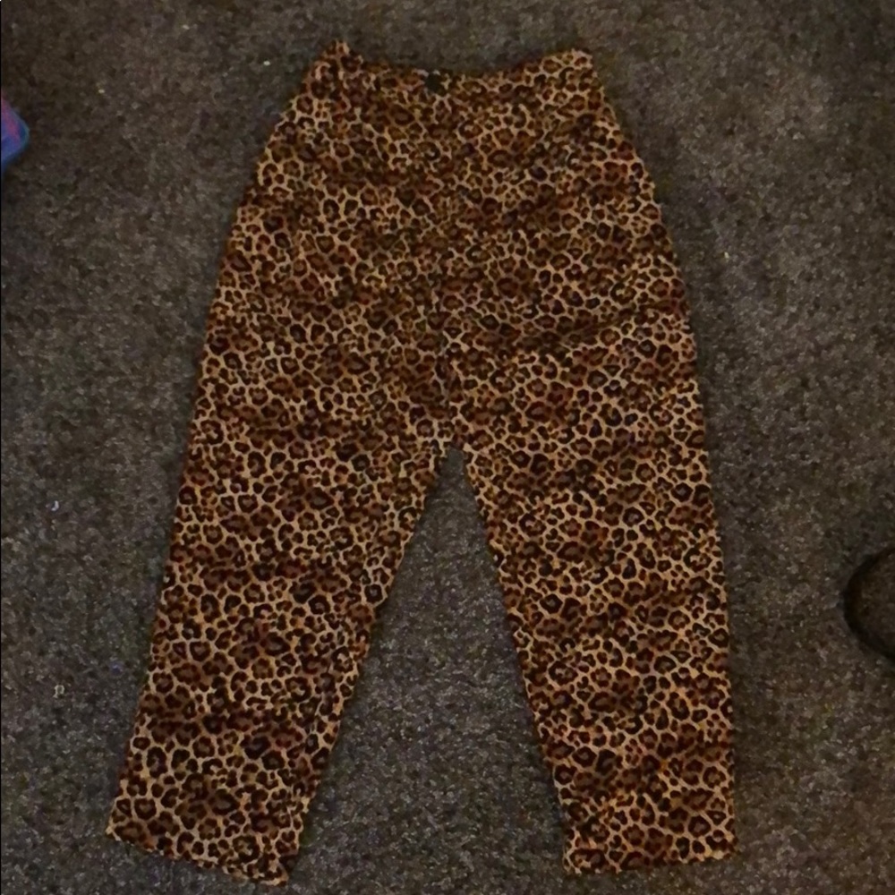 Cute comfortable leopard trousers